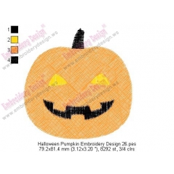 Halloween Pumpkin Embroidery Design 26